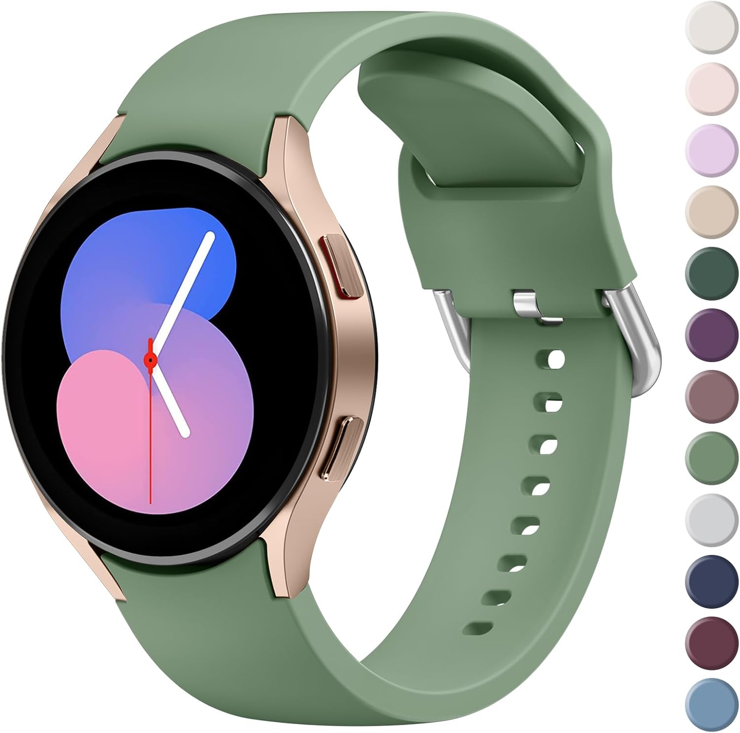 AK Correa de repuesto ajustable para Samsung Galaxy Watch 5 de 1.575 pulgadas, 1.732 pulgadas, Galaxy Watch 5 Pro de 1.772 pulgadas, 0.787 pulgadas,