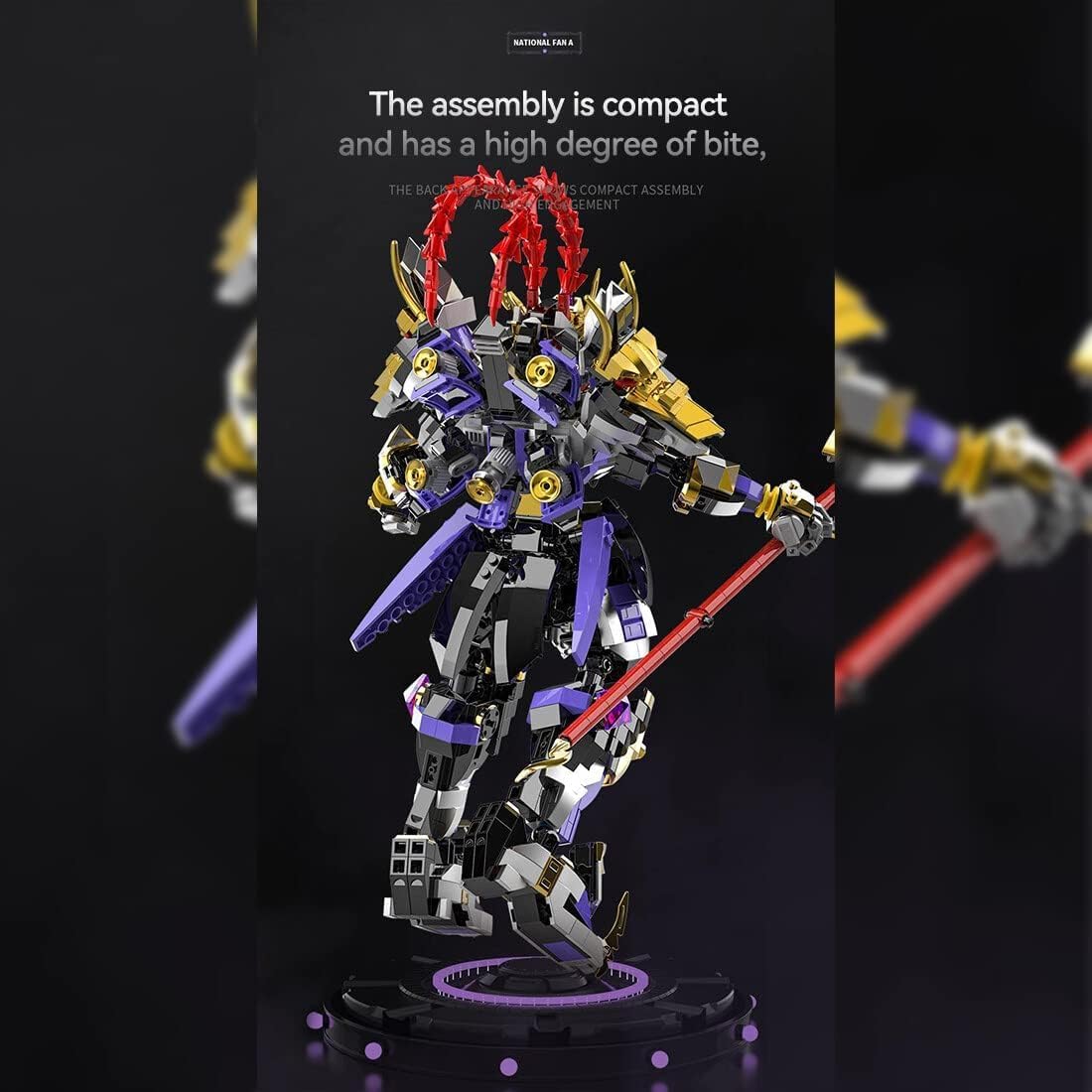 JOMIOD MOC China Chic Mecha Lu Bu General Chinoiserie Modelo, 1448 piezas de juguete coleccionable de Mecha para niños y adultos, regalo de Navidad,