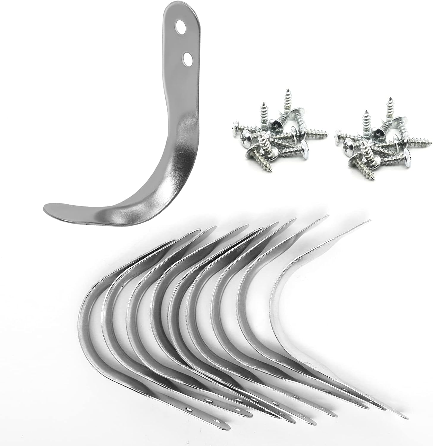 10 ganchos de pared resistentes grandes para garaje, ganchos individuales resistentes en forma de J, ganchos para colgar en la pared para baño,