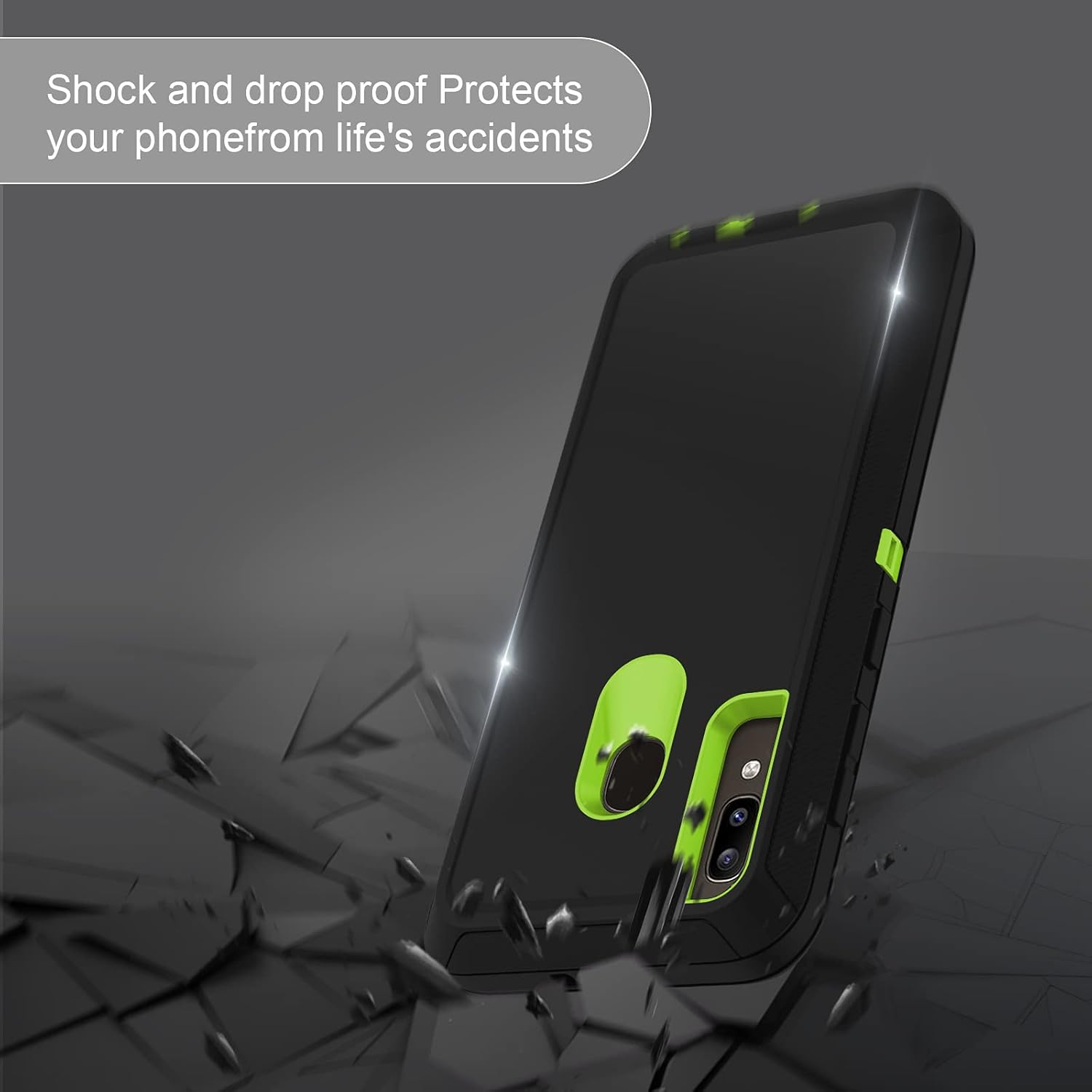 I-HONVA Funda para Samsung Galaxy A30, Galaxy A20 a prueba de golpes, protección de cuerpo completo 3 en 1 sin protección de pantalla Funda