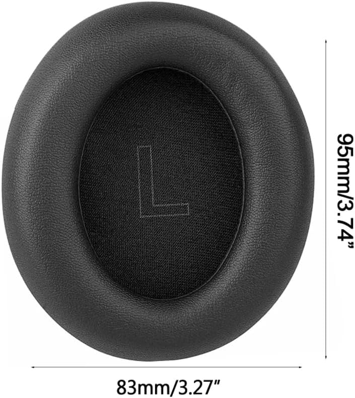 Almohadillas de repuesto Q30Q35 para Anker Soundcore Life Q30BT Q35BT Soundcore Auriculares Auriculares Funda de cuero Orejera, Negro