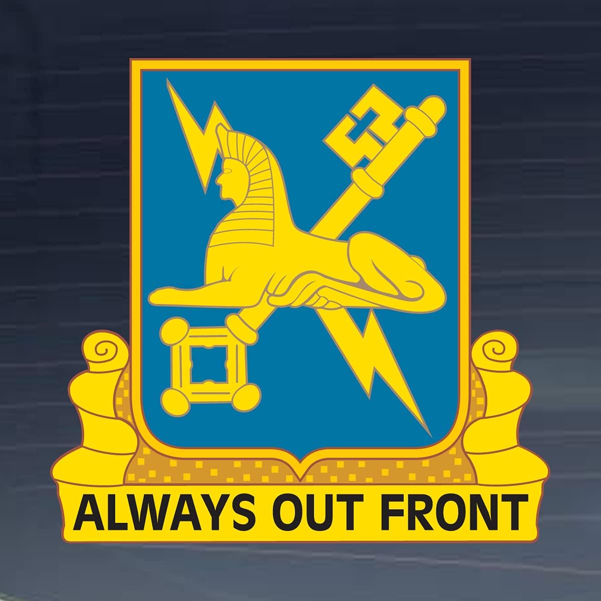 Insignia de Inteligencia Militar de la División del Ejército de los Estados Unidos 4 pulgadas a todo color vinilo calcomanía