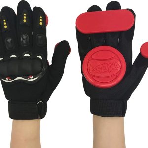 Longboard Slide Gloves Downhill Guantes de skate estándar con 2 juegos de discos deslizantes (rojo) Longboard Slide Gloves Downhill Guantes de skate estándar con 2 juegos de discos deslizantes (rojo)