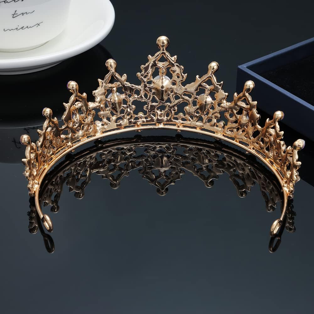 Kamirola – Corona de reina y tiaras corona de princesa para mujeres y niñas, diademas de cristal para novia, princesa para bodas y fiestas (01)