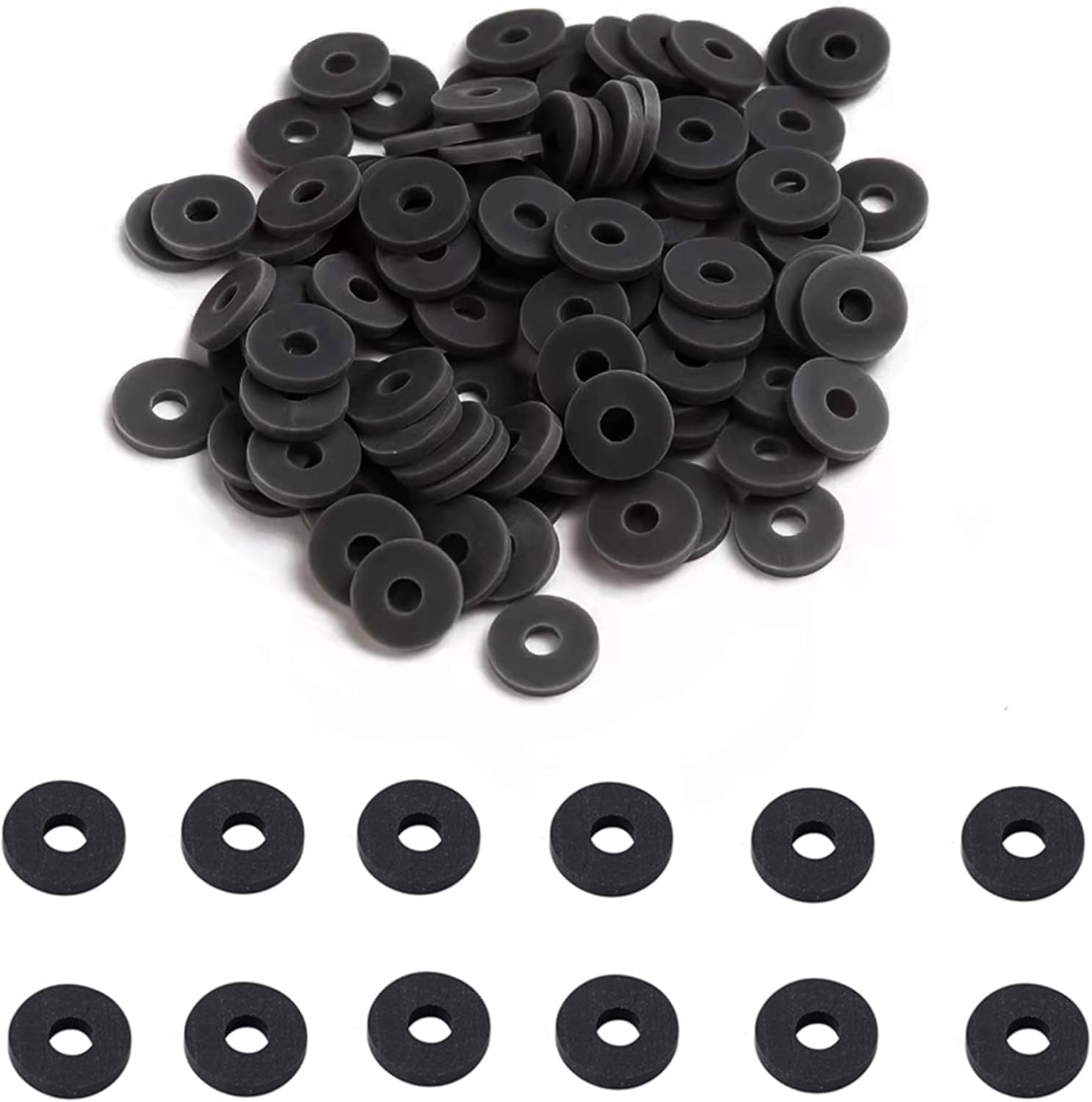 3000 cuentas Heishi de arcilla polimérica, cuentas espaciadoras planas y redondas para hacer joyas, pulseras, collares, aretes, accesorios para
