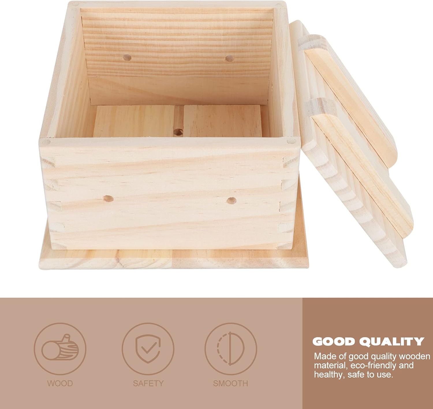 Generic Caja de molde de prensa de tofu, fabricante de tofu de madera casera, máquina de queso de tofu, molde de tofu de agua, kit de fabricación de