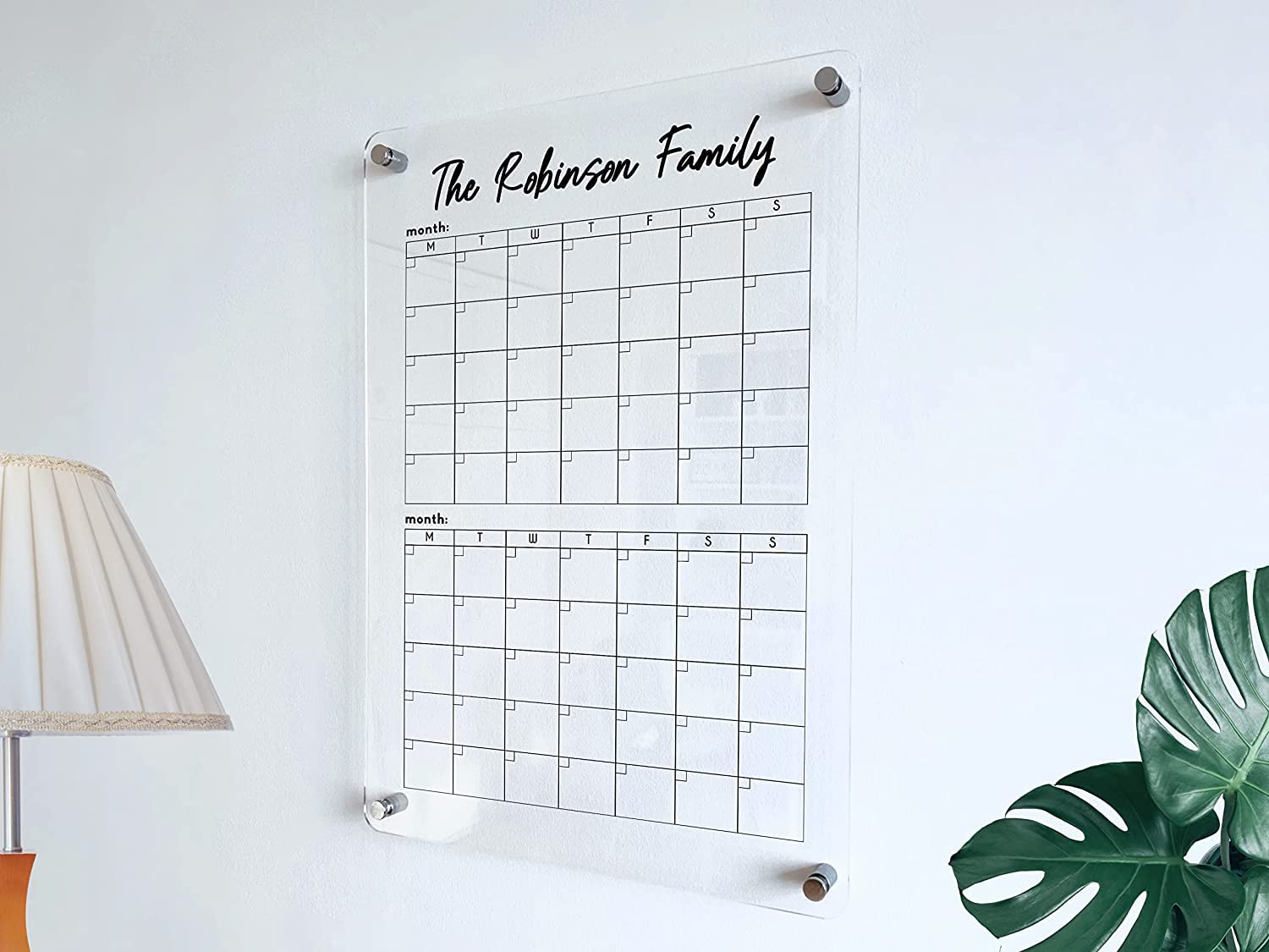 Two Month Wall Calendar Vertical Personalized Planner – Personalized Calendar 2024, Dry Erase Two Month Planner Family Calendar 2024 Calendar w