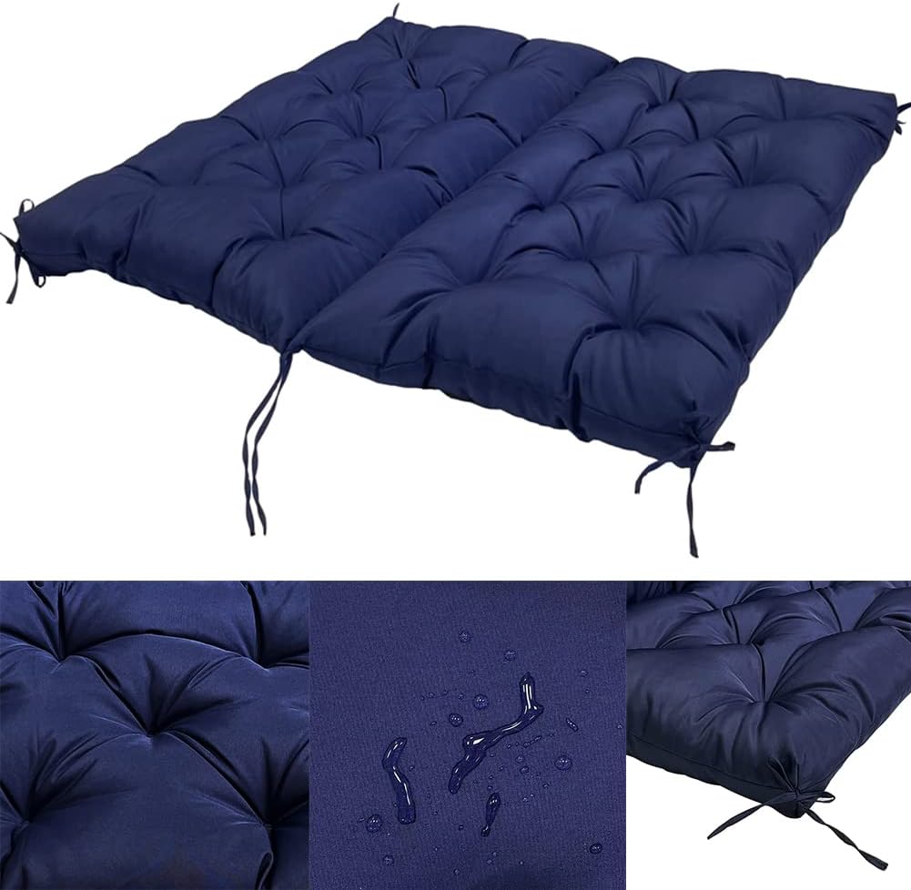 GPPSUNGD Cojines de repuesto para columpio con respaldo, cojín de banco impermeable para exteriores, 2-3 plazas, para muebles de jardín y patio (60