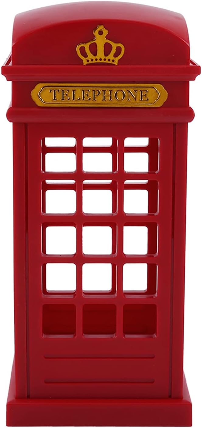 Retro Classic Teléfono Cabina Escritorio Lámpara Noche Luz Táctil Sensor Regulable Amarillo LED