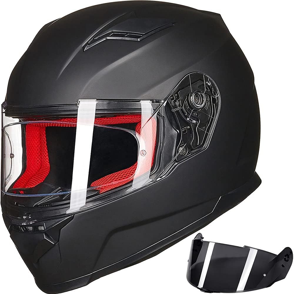 ILM Casco de motocicleta de cara completa para hombres y mujeres, casco deportivo dual Pinlock anti niebla para motos de nieve para adultos, modelo