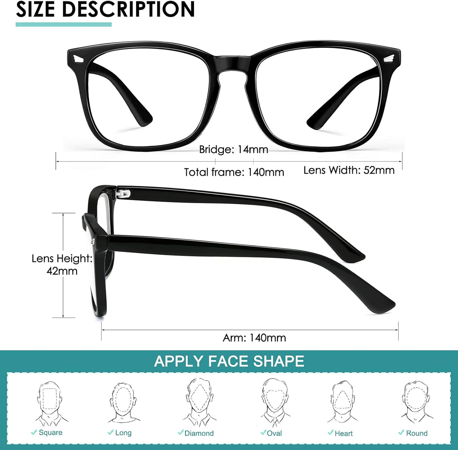 hunsquer – Anteojos de luz azul unisex para computadora