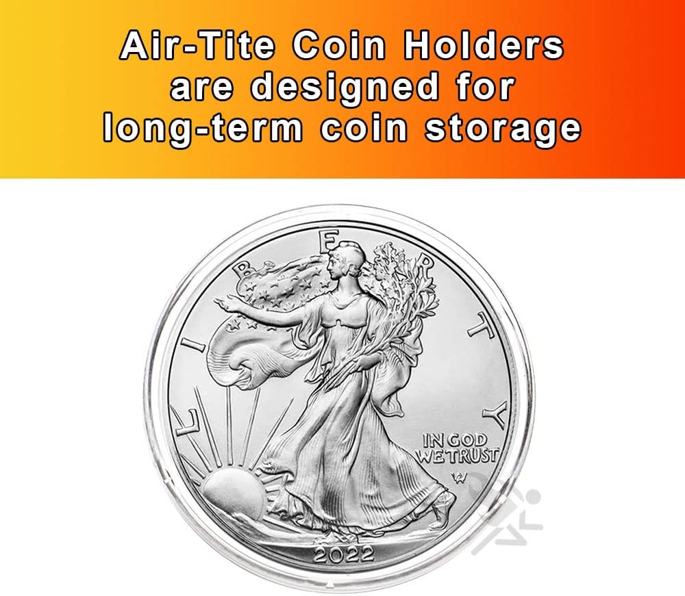 (20) Air-tite H-40 – Cápsulas de soporte para monedas de ajuste directo para American Silver Eagles y 1 onza China Silver Panda Sterling por
