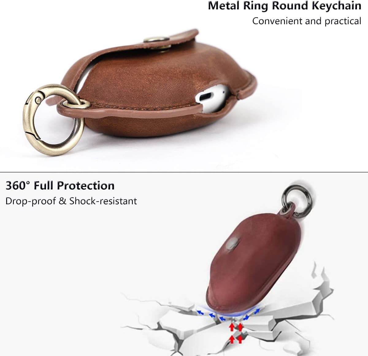 FAOONNMY Funda para Huawei FreeBuds Pro 2, funda de cuero genuino suave para auriculares, funda protectora para auriculares, bolsa de transporte a