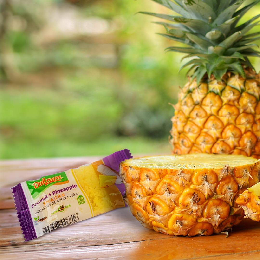 Dulzura CocoPina Treats  Coco rallado infundido con sabores de piña  3.4 oz (paquete de 1)