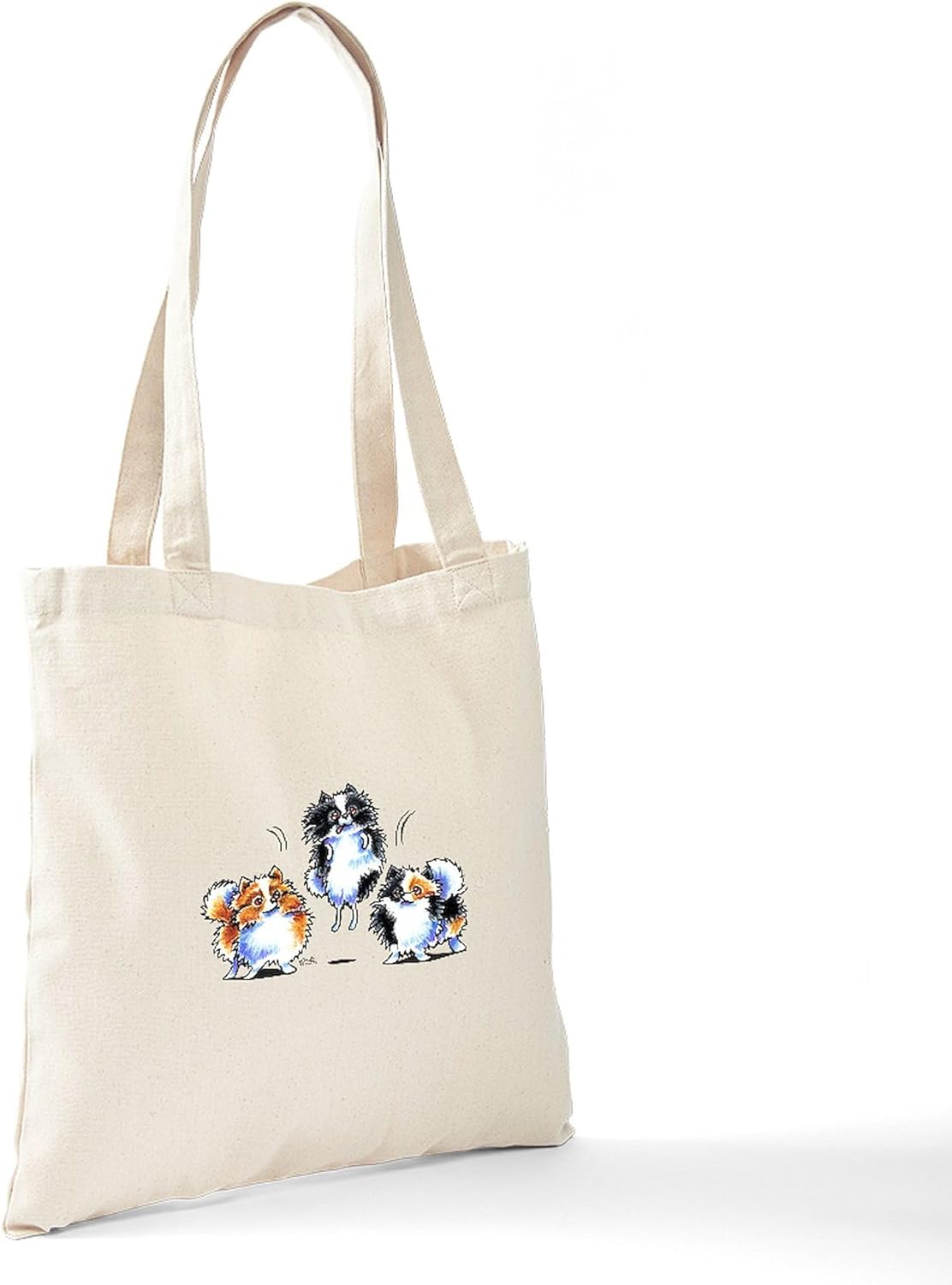 CafePress Parti Pomeranians Tote Bag Natural Canvas Tote Bag, Cloth Shopping Bag