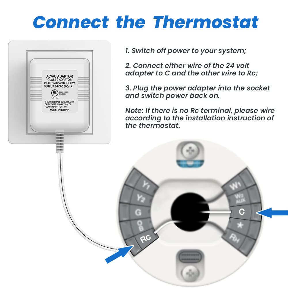Xwartre Transformador de timbre con certificación UL, fuente de alimentación de 24 V compatible con Nest, Arlo, Ring, Amcrest, Logitech y otros