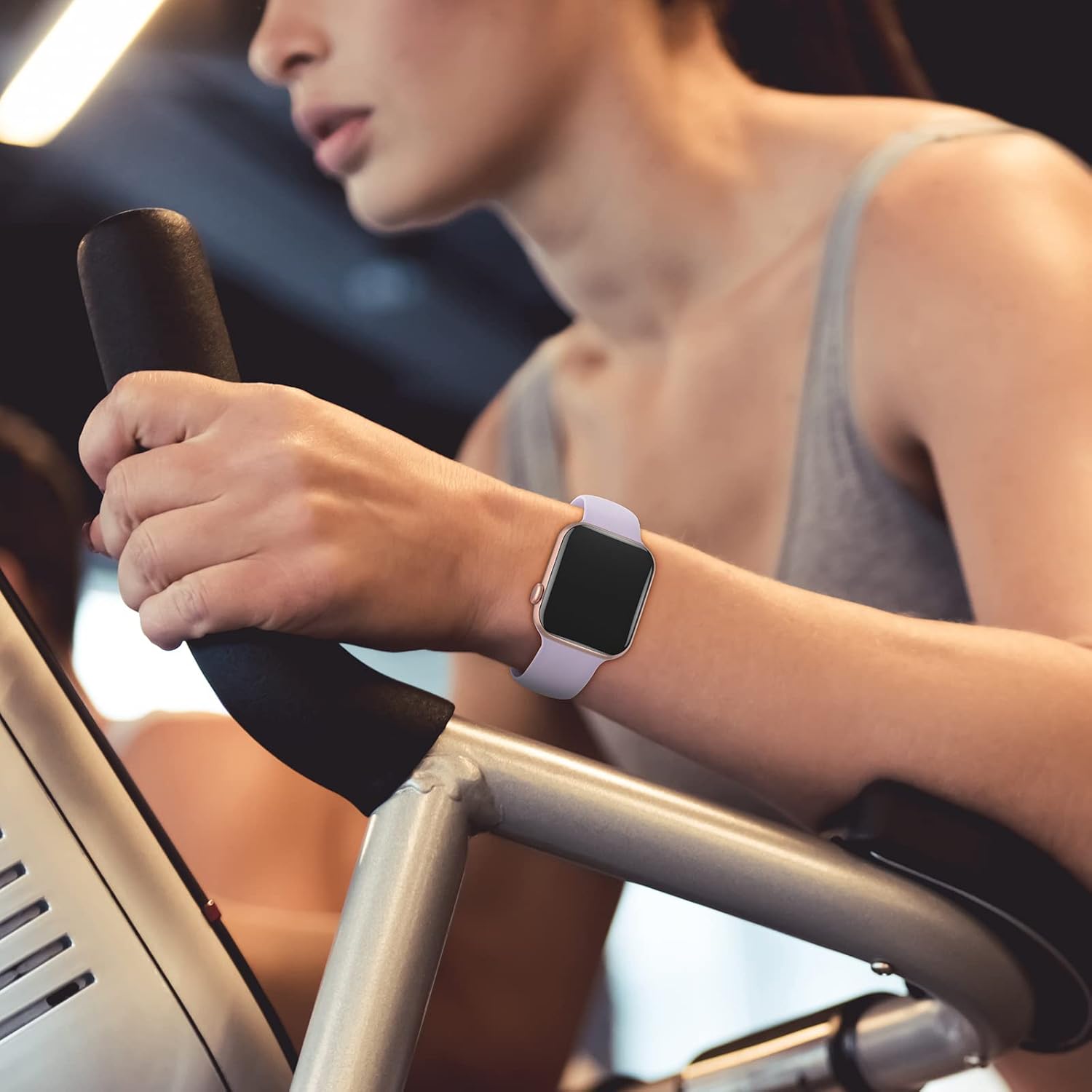 DYKEISS Correas deportivas de silicona compatibles con Apple Watch Band 1.496 in 1.654 in 1.575 in 1.732 in 1.614 in 1.772 in 1.929 in, correa suave