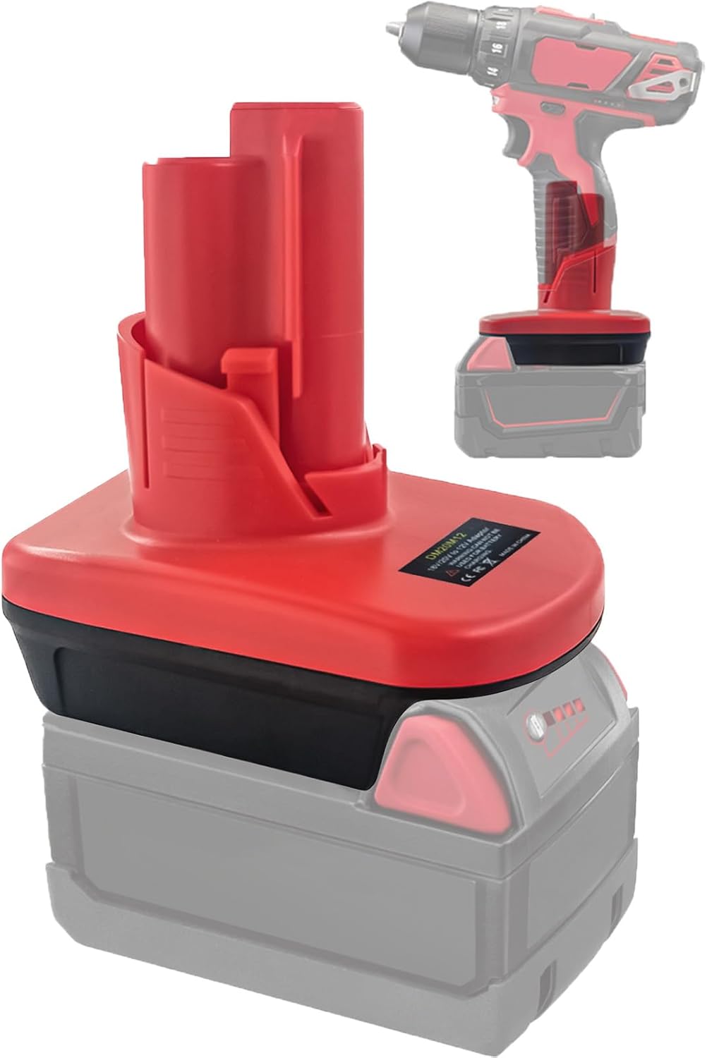 URUN Convertidor de adaptador de batería para Milwaukee 18 V a Milwaukee 12 V, repuesto para batería Milwaukee M12 48-11-2410 48-11-2411 compatible
