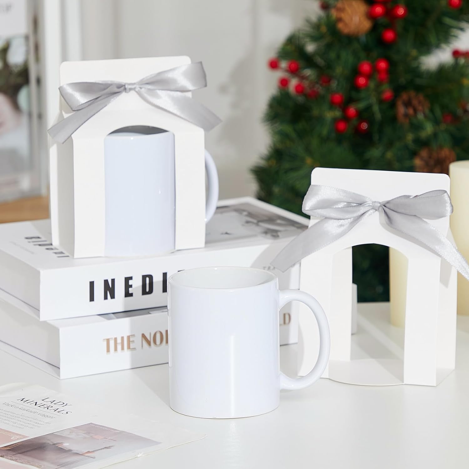 36 cajas para tazas, tazas de sublimación, bolsas de regalo, caja de regalo con ventana, cajas de taza para envío, caja de embalaje de regalo para