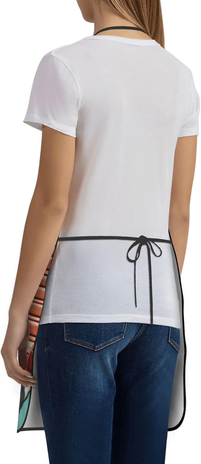 AthuAh The Silent Monkey Delantal para hombres y mujeres, delantal con bolsillos, impermeable y a prueba de aceite, adecuado para cocina, barbacoa,