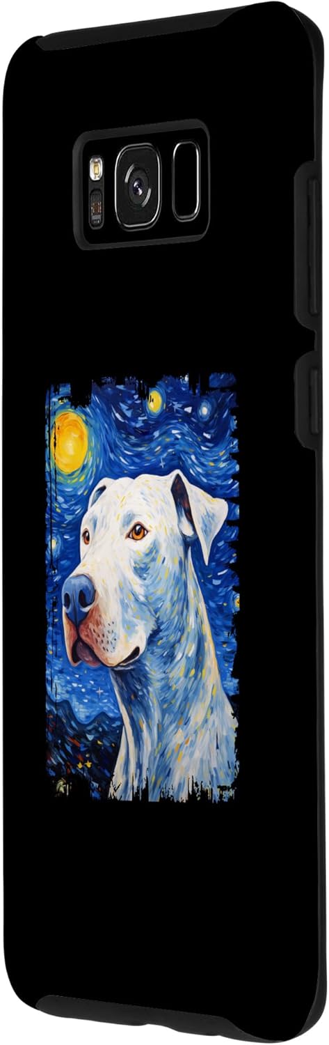 Galaxy S8+ Dogo Argentino Dog Starry Night Painting Dog Mom Dad Case