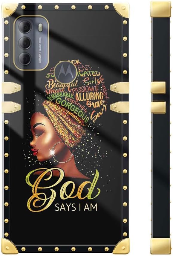 Funda para Motorola Moto G Power 2022, hermosa funda cuadrada para niñas y mujeres, de metal de lujo, decorativa, suave TPU, resistente a las caídas