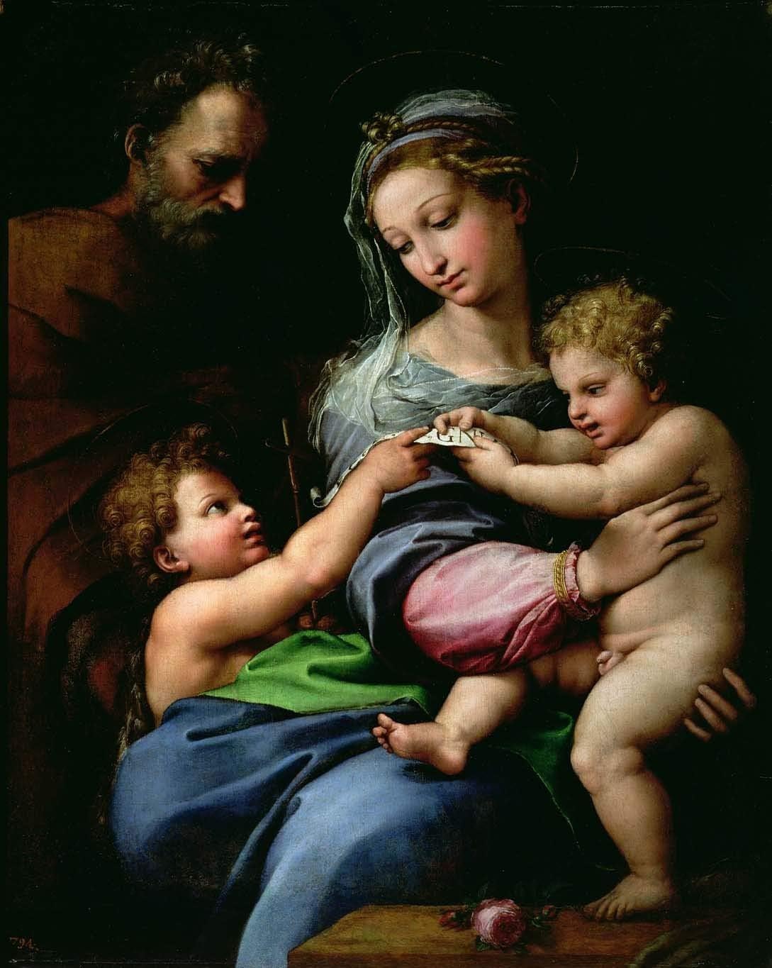 Sanzio The Virgin of The Rose (16th) Wall Decal 19″x24″