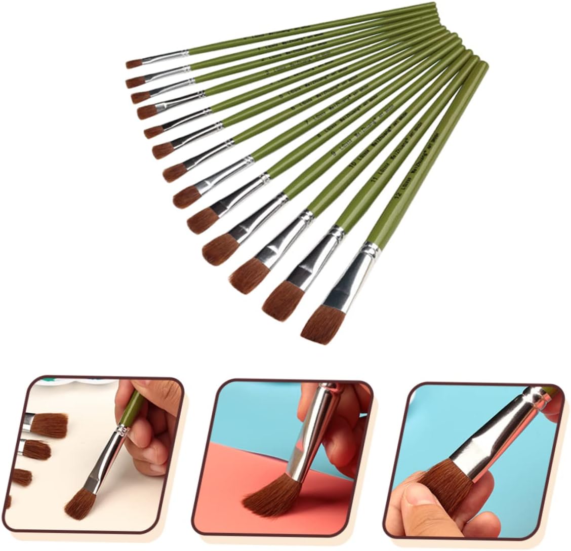 CORHAD Pinceles de pintura de acuarela, pincel pequeño, pincel acrílico, pinceles de pintura al óleo, pincel de acuarela, pincel de acuarela de pelo