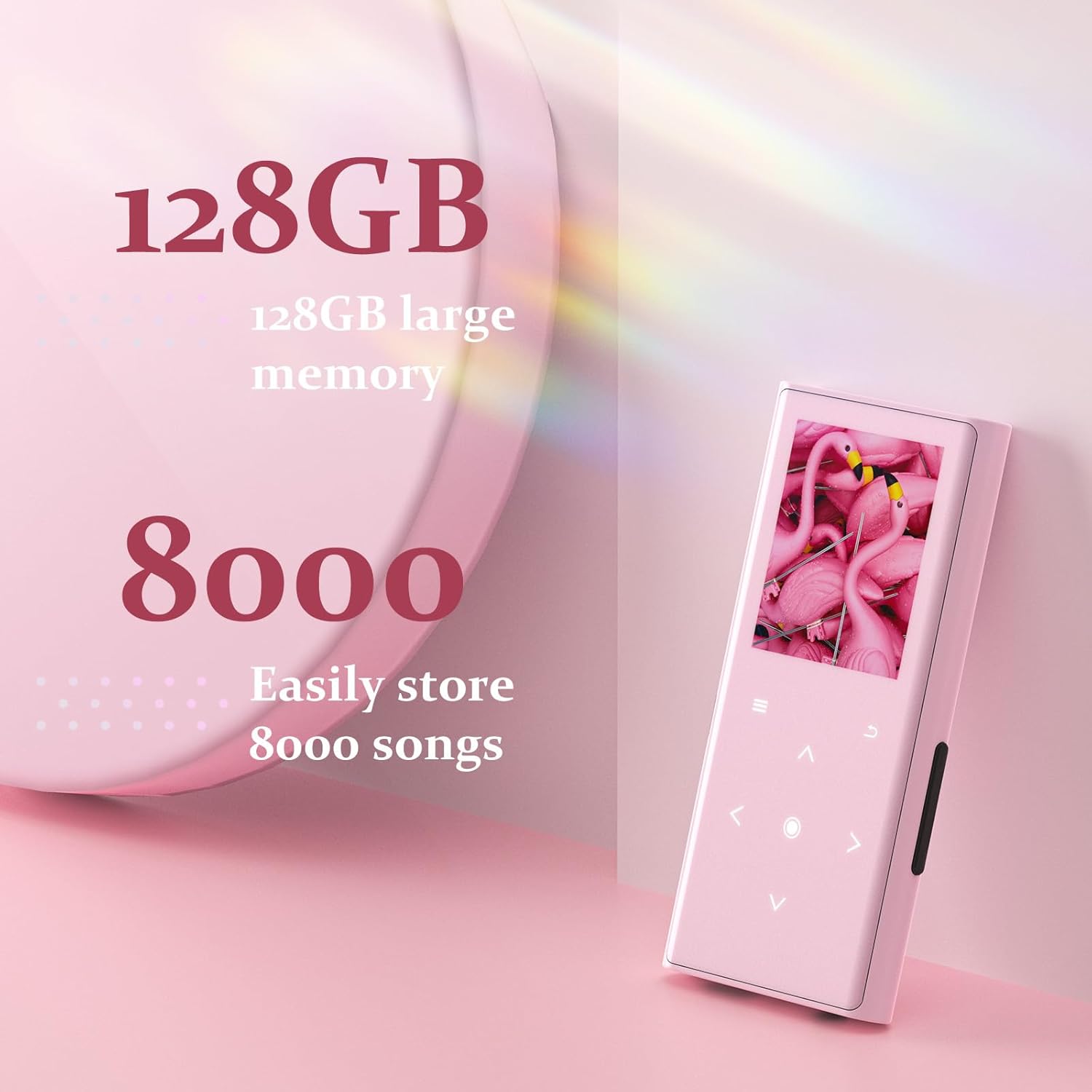 Reproductor Mp3 de 128 GB con Bluetooth 5.2, reproductor de música COCONISE con altavoz, calidad de sonido sin pérdidas, con radio FM, grabación de