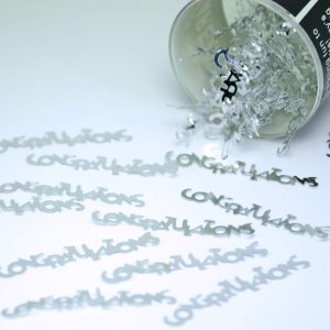 Confeti Palabra Felicitaciones Plata – Paquete al por menor #7837 QS0 Confeti Palabra Felicitaciones Plata – Paquete al por menor #7837 QS0