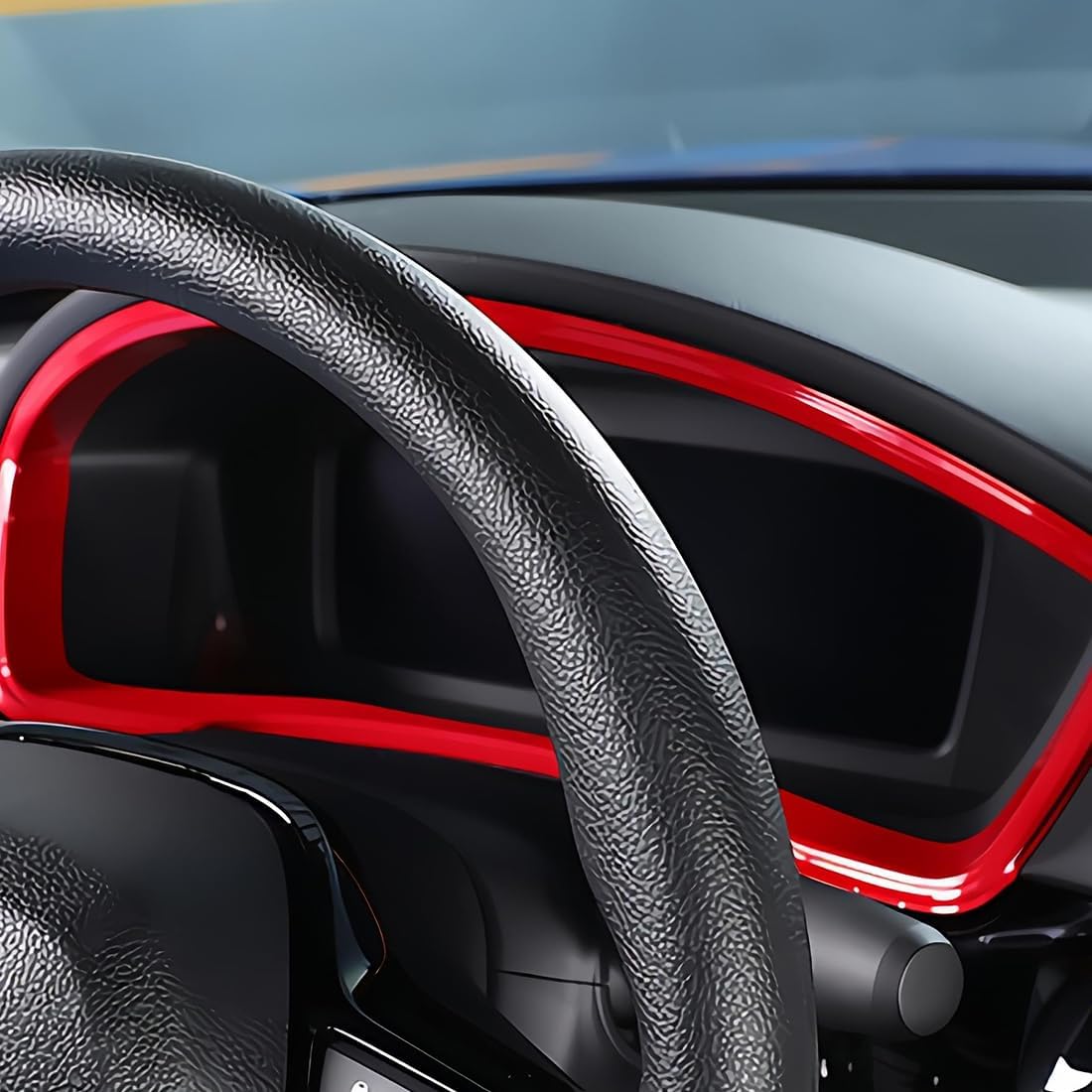 Tablero de instrumentos Civic de 11 generación para tablero de instrumentos, marco, cubierta de marco para Honda Civic 2022 2023, ABS rojo vino,