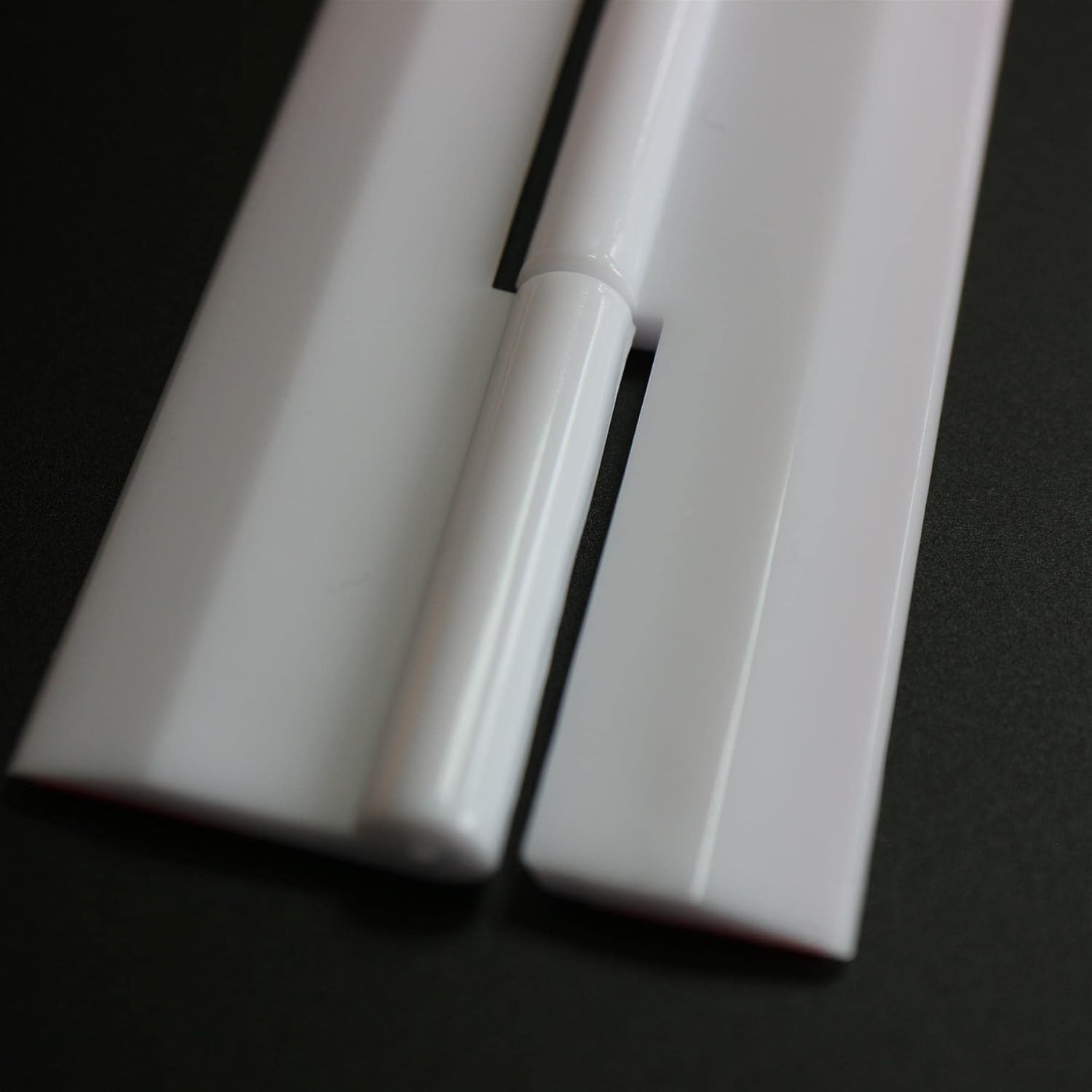4 bisagras acrílicas blancas de 11.811 in. No requiere pegamento, autoadhesivas. Acrílico plástico blanco, 11 1316-4 unidades