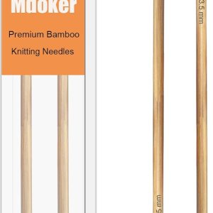 Mdoker Aguja de tejer de bambú recta de un solo punto, agujas de tejer para suéter de 13.8 pulgadas de longitud para proyectos de tejer hechos a Mdoker Aguja de tejer de bambú recta de un solo punto, agujas de tejer para suéter de 13.8 pulgadas de longitud para proyectos de tejer hechos a