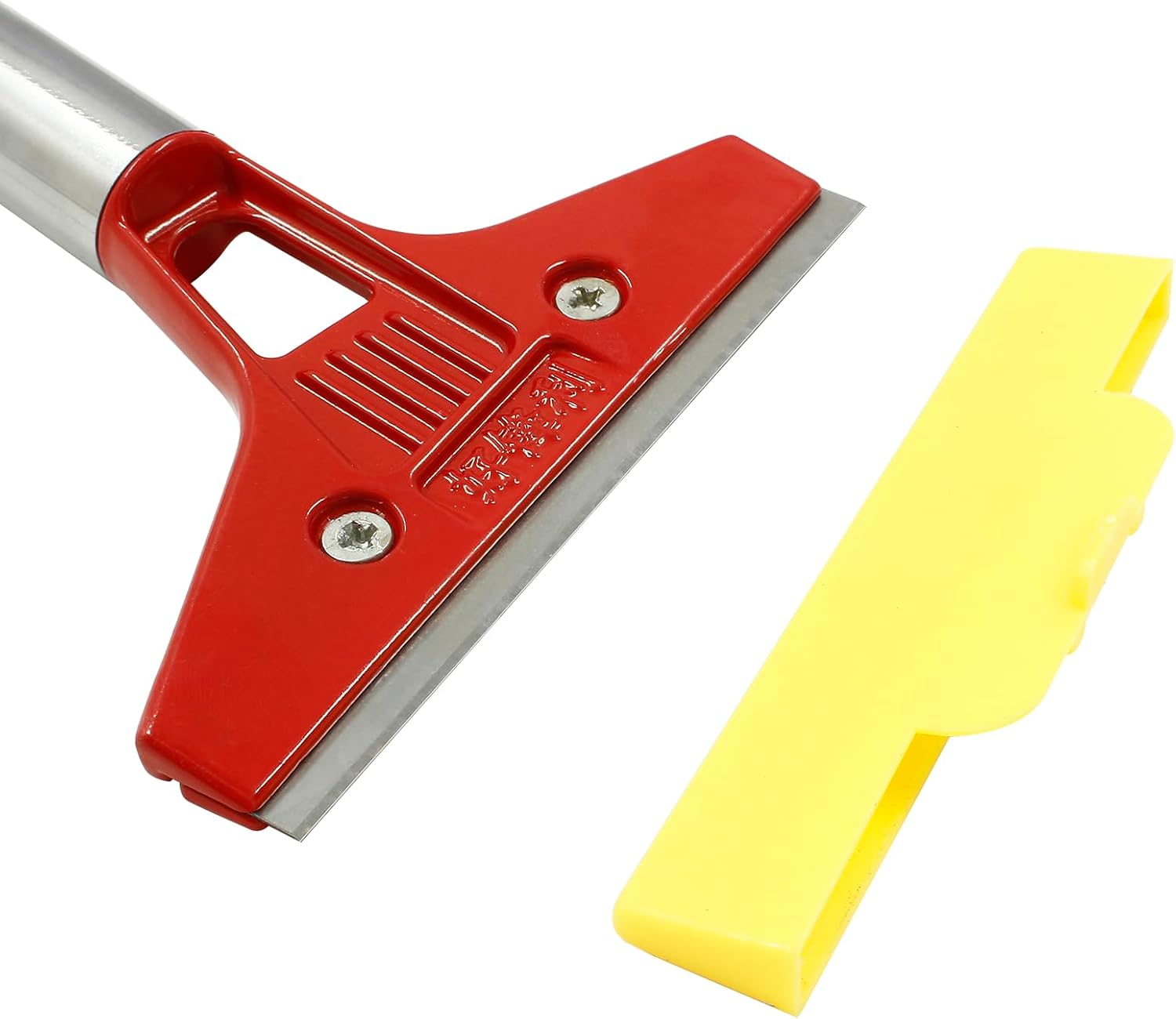 Herramienta raspadora resistente, raspador de hoja de metal de 4 pulgadas con mango largo para techo, estufa de vidrio, ventana, madera, pared,