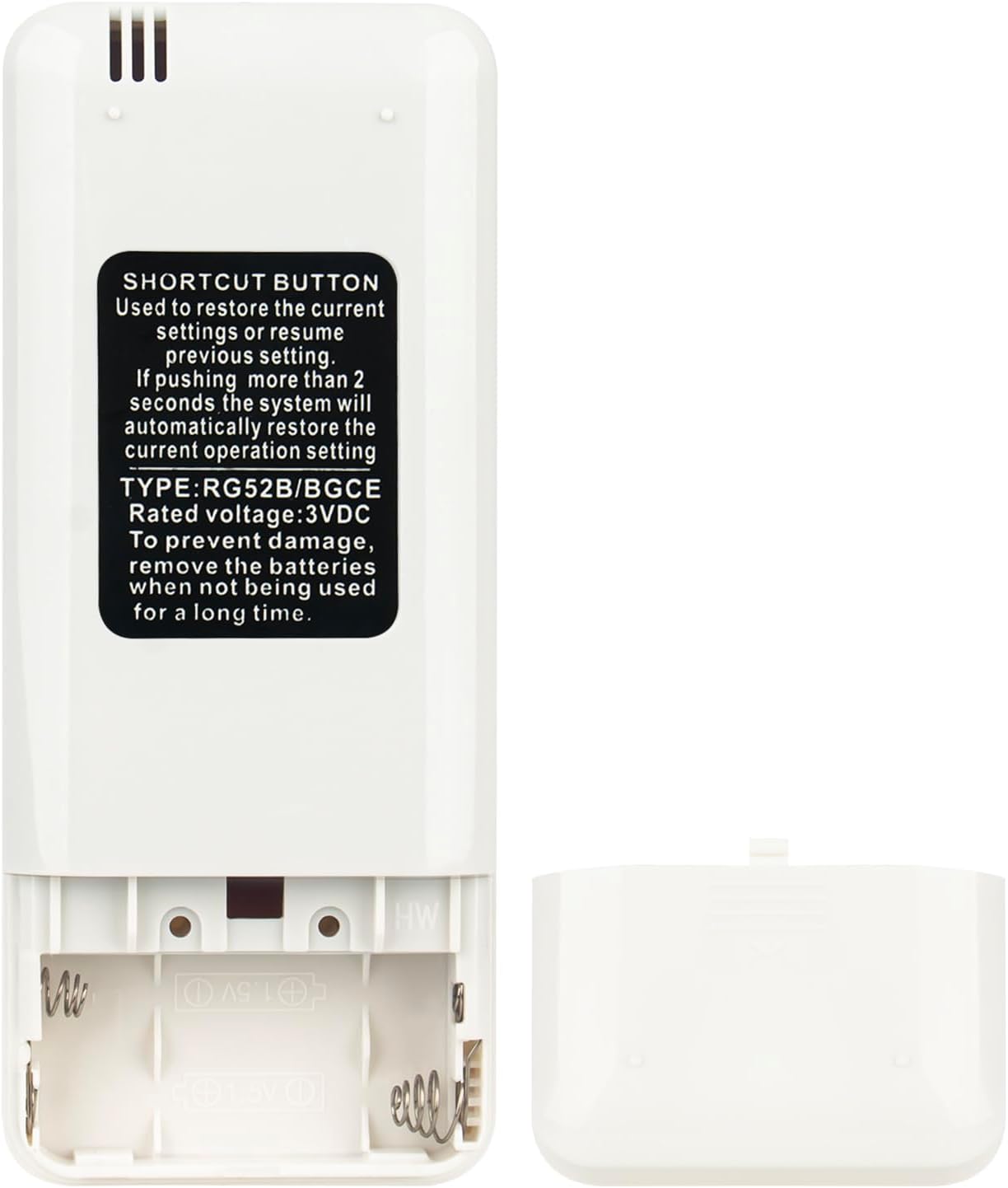 PerFascin Mando a distancia de repuesto RG52BBGCE compatible con Midea Carrier Springer AC Aire acondicionado RG52BBGE RG52BBGF RG52ABGCF RG52BBGEU