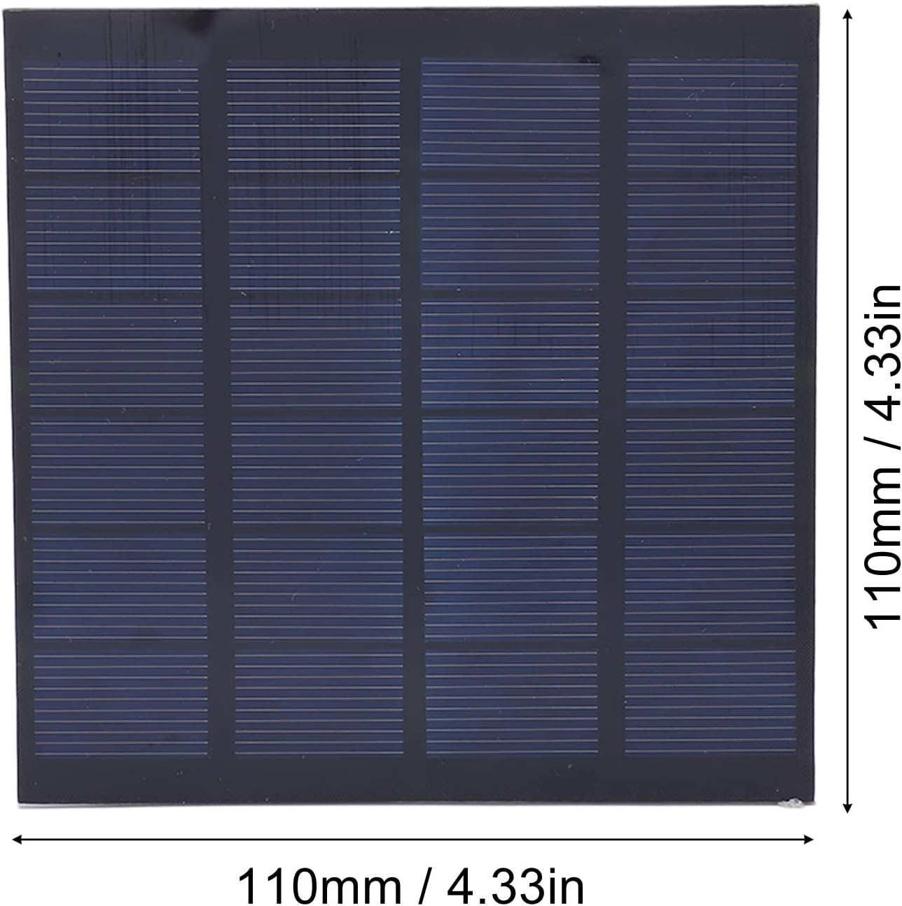 Panel solar monocristalino de 6V 1.5W alta tasa de conversión Tamaño compacto resistente al agua resistente a los rayos UV Diseño para bicicleta