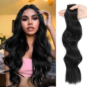 AFNOTE Extensiones de cabello con cinta, 10 unidades, 1.76 oz, rizado, ondulado, extensiones de cabello con cinta adhesiva invisible de 20 pulgadas, AFNOTE Extensiones de cabello con cinta, 10 unidades, 1.76 oz, rizado, ondulado, extensiones de cabello con cinta adhesiva invisible de 20 pulgadas,