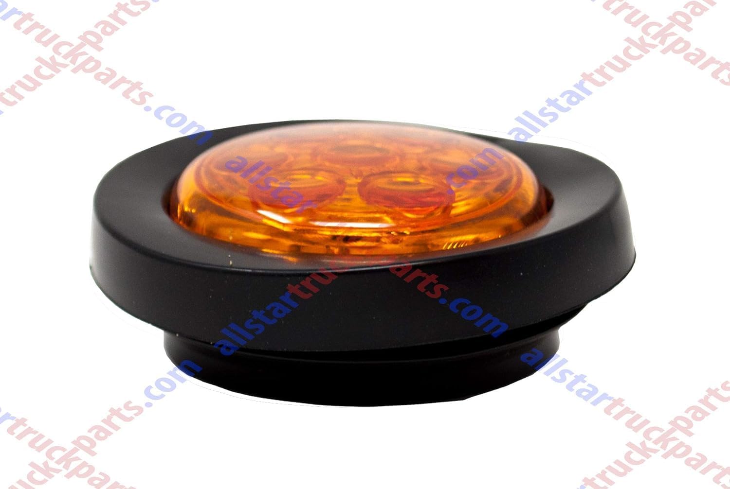All Star Truck Parts 8 unidades de 2 pulgadas redondas de luz LED lateral de espacio libre 7 LED ojales de goma IP 67 para remolques – 4 rojos y 4