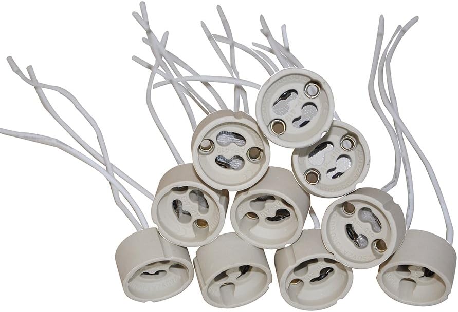 (Lote de 10) SpiritLED GU10 Socket, conector de cable para bombilla GU10