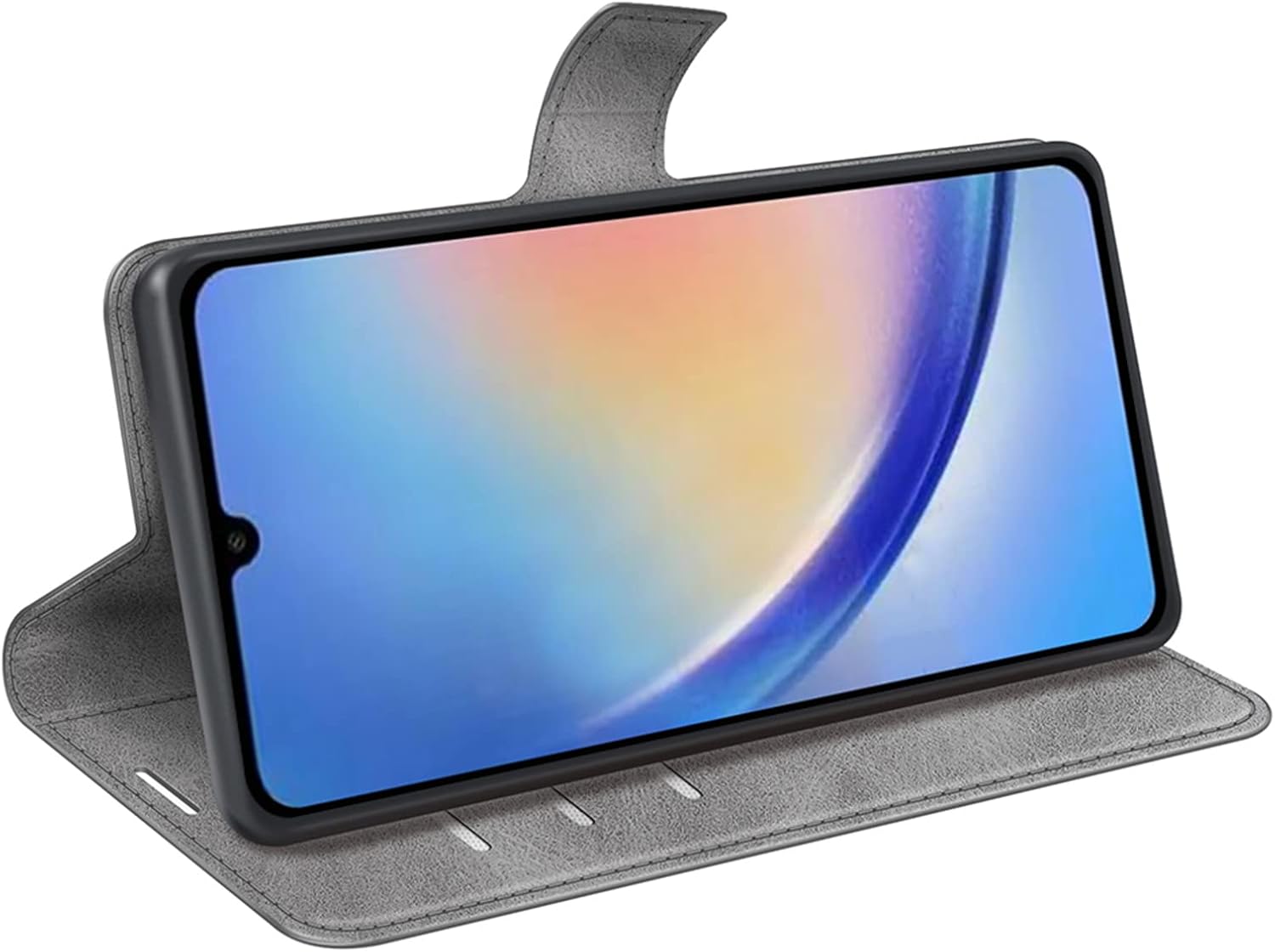 Funda con tapa para Samsung A34 5G Wallet PU Funda protectora magnética para teléfono móvil Samsung Galaxy A34 5G A346M Folio Book Cover con soporte