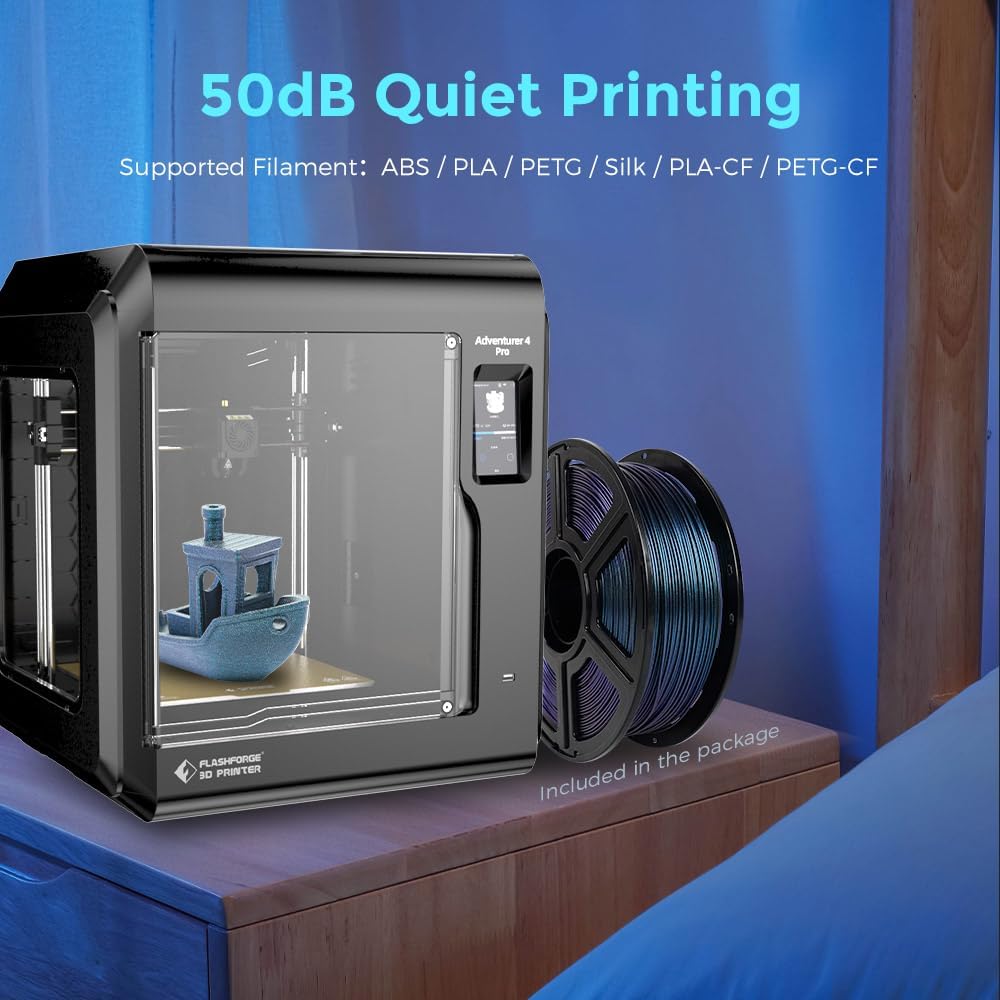 FLASHFORGE Impresora 3D Adventurer 4 Pro, nivelación automática de 30 puntos, sistema de enfriamiento eficiente, velocidad de impresión 5 veces más