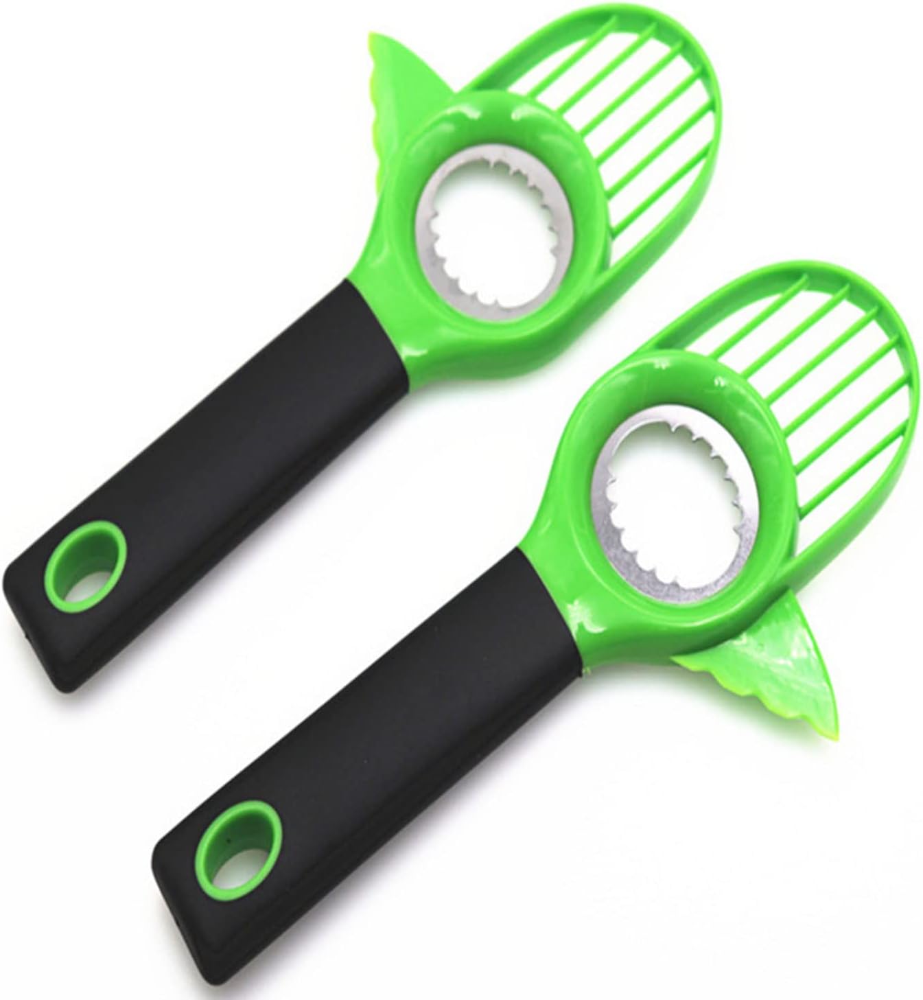 hundgostu- Cortador de aguacate 3 en 1 con mango de agarre, cuchillo multifuncional de aguacate sin BPA, funciona como cortador de picador adecuado