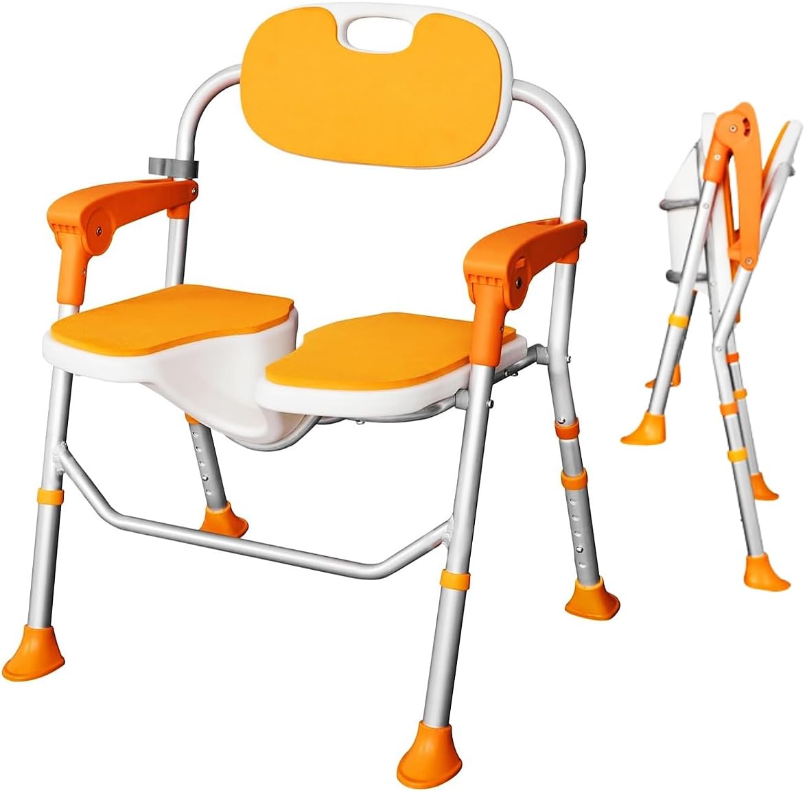 Silla de ducha para ducha interior, silla de ducha plegable para ancianos y discapacitados, asiento de ducha para adultos, silla de baño portátil de