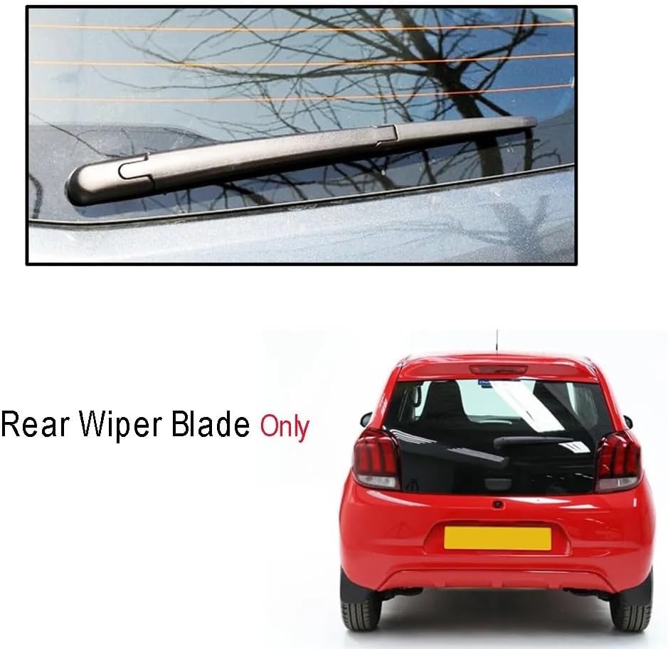 Juego de 2 escobillas limpiaparabrisas delanteras y traseras compatibles con Citroen C1 MK2 Peugeot 108 Toyota Aygo 2019 2018 2017 2016 2015 2014
