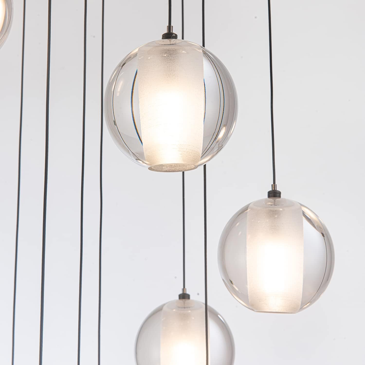 Candelabros modernos de 137 pulgadas para comedor, entrada, luces LED regulables, lámpara de techo alto para sala de estar, vestíbulo, escalera,