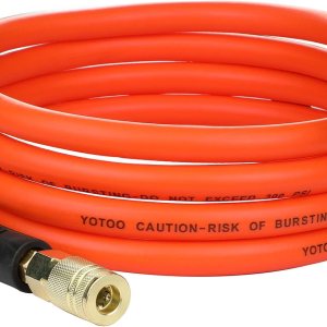 YOTOO Manguera de aire de 38 pulgadas x 10 pies, manguera híbrida de compresor de aire de 300 PSI, resistente, ligera, resistente a las torceduras, YOTOO Manguera de aire de 38 pulgadas x 10 pies, manguera híbrida de compresor de aire de 300 PSI, resistente, ligera, resistente a las torceduras,