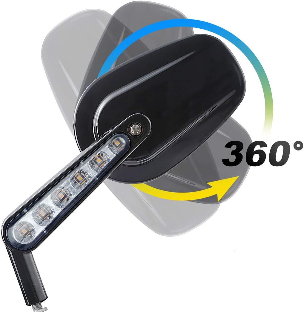 XMT-MOTO Espejos retrovisores musculares LED intermitentes para Harley Davidson VROD V-Rod VRSCF