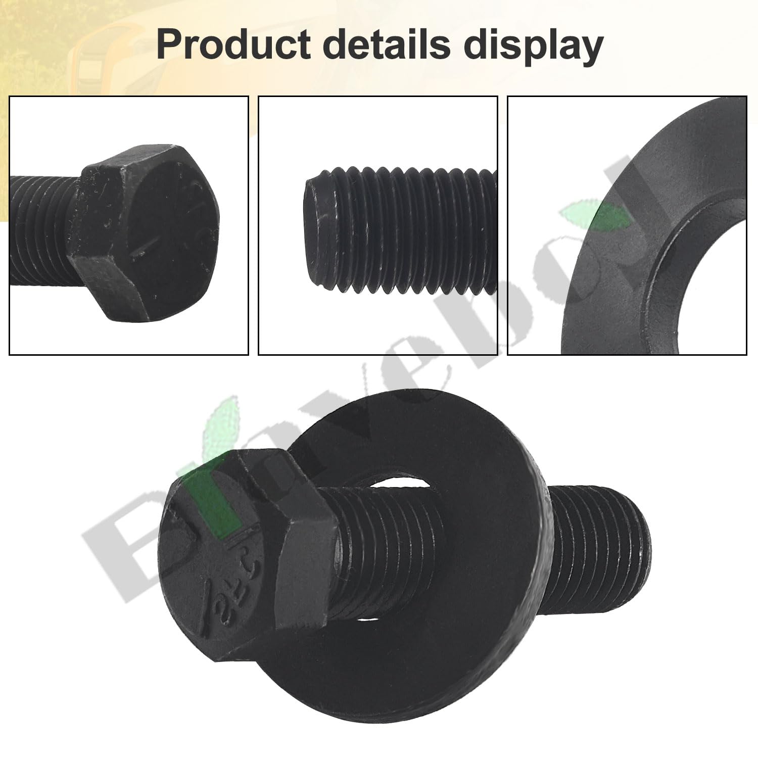 Juego de 3 tornillos de hoja de cabeza hexagonal 26-0671 3290-465 Kit de arandela de tornillo para toroExmark cortacéspedtractores ECX180CKA30000