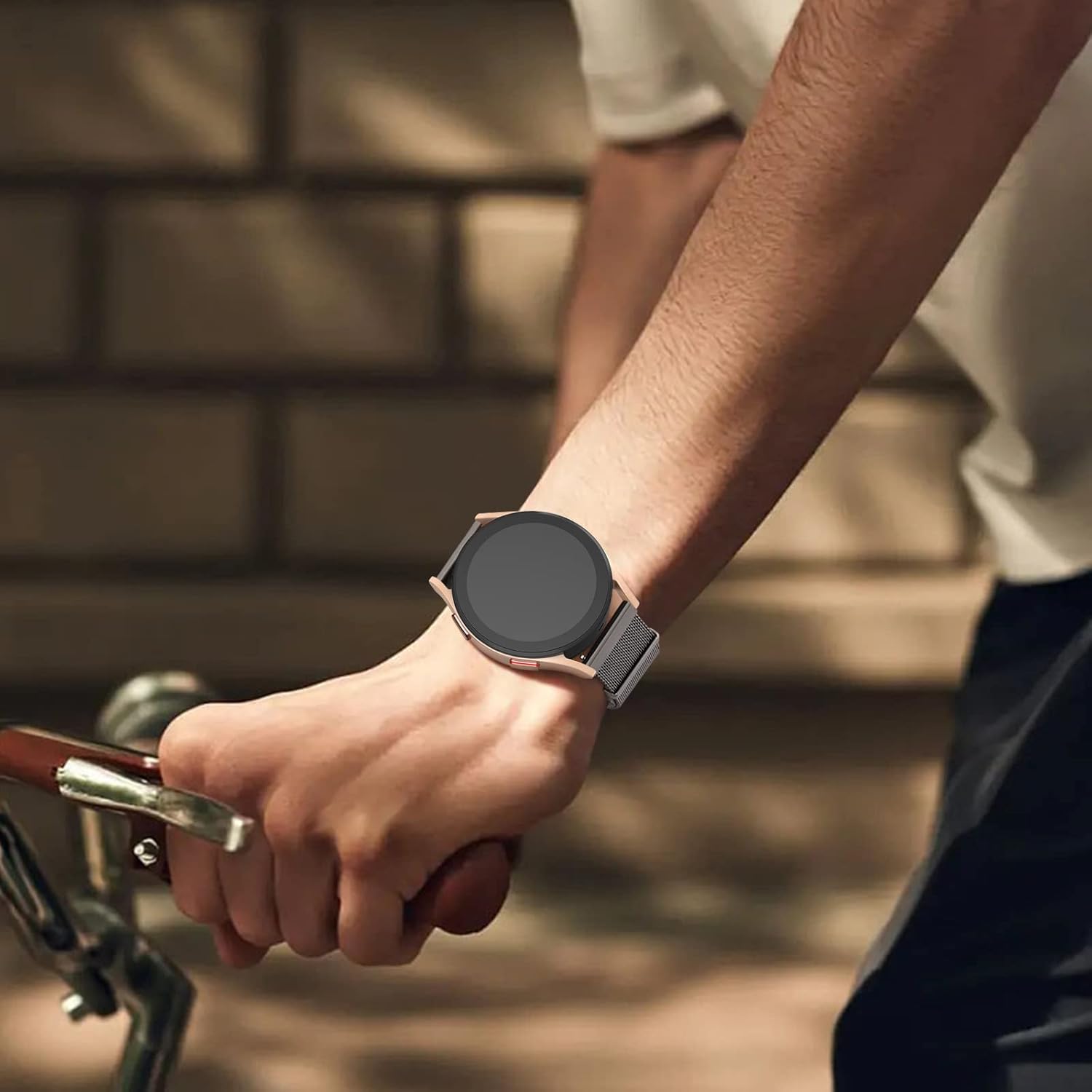 Meliya Correa de metal compatible con Garmin Venu 2 Plus, Venu Sq, Venu y Vivoactive 3, correa de repuesto de acero inoxidable para Garmin Vivomove