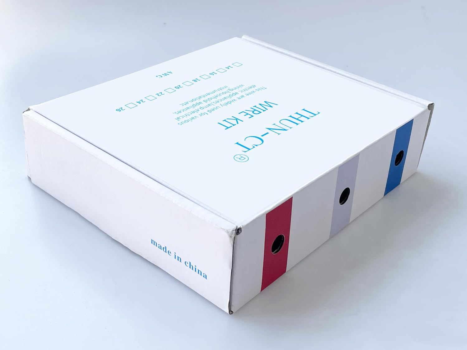 Cable eléctrico de silicona 18 AWG, kit de cable eléctrico THUN-CT de 6 colores (17 pies cada uno), cable de cobre estañado, kit de cables de